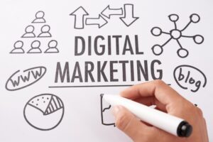 Digital Marketing doodle.